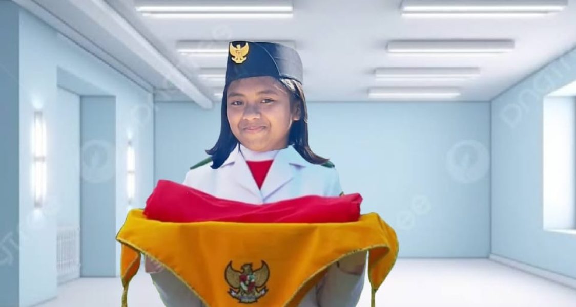 Patria Yulitha Sanak Pembawa Baki HUT RI ke-80 Tingkat SMAS K Warta Bakti Kefamenanu, Minggu 17/08/2025.